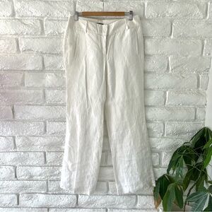 LOFT White Linen Trousers